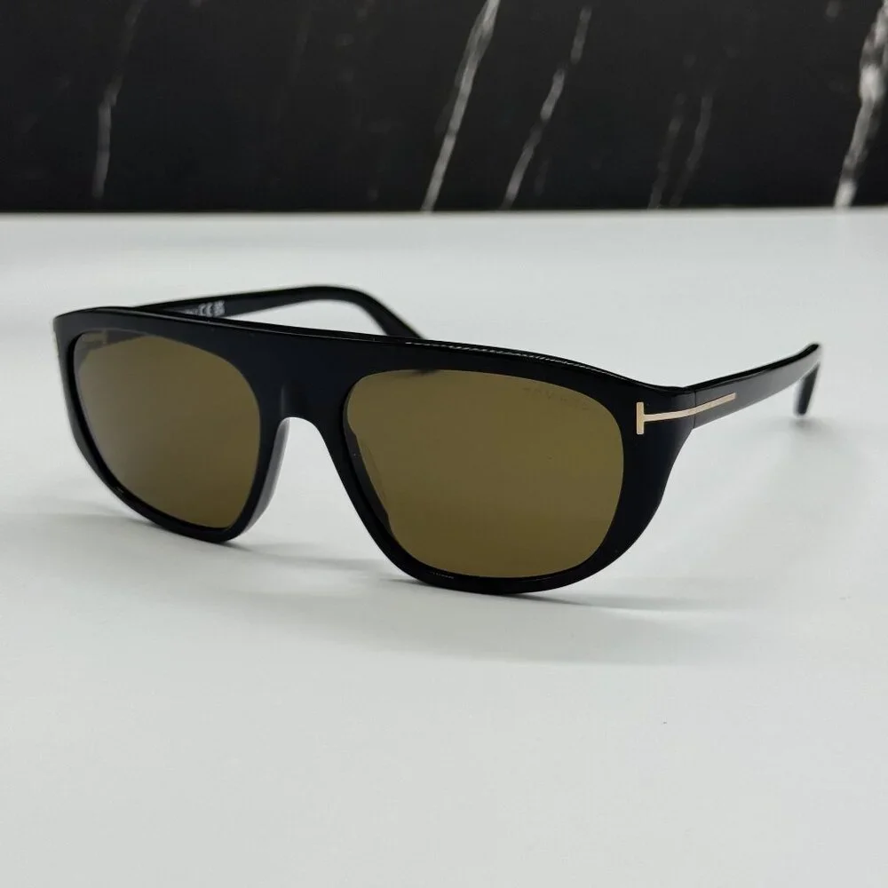 NEW TOM FORD EDWARD-02 TF1002 01J BLACK UNISEX SUNGLASSES TOM FORD FT1002 01J